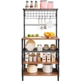 thumbnail image 1 of Bakers Rack Kitchen Microwave Stand Coffee Bar Table 5 tier Storage Shelf Rack adjustable for Spices Pots, 1 of 8