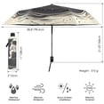 thumbnail image 3 of FORMRS Travel Umbrella Folding Auto Open Close Windproof Rain UV Protection, Beige Astronaut Space, 3 of 8