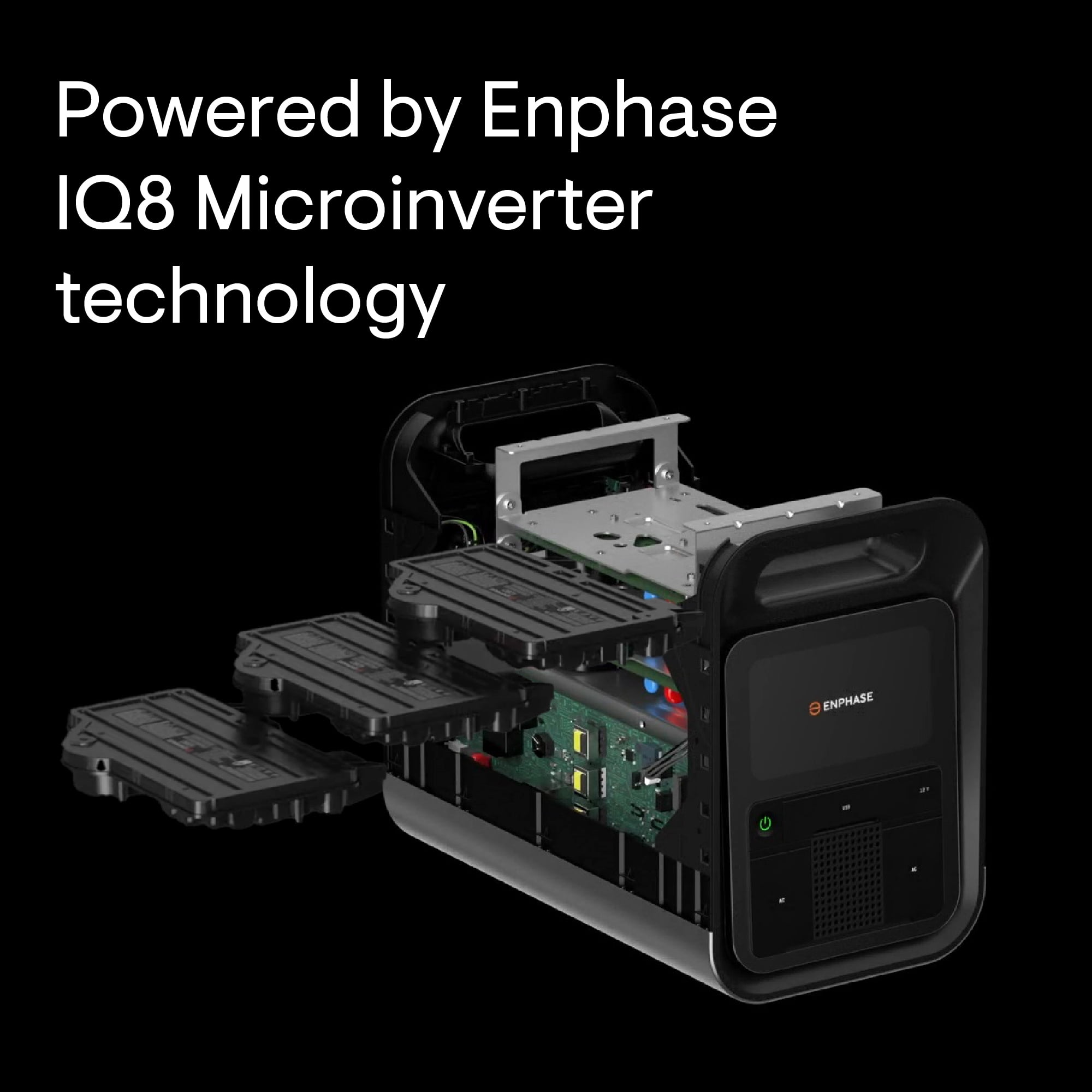 Enphase IQ PowerPack 1500 Wh Portable Power Station | UL 9540A Certified Solar Generator | Home Backup Power Outage | LFP Battery | IQ8 Microinverters | Enphase App | 11 Ports 1500 W