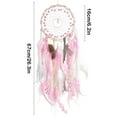 thumbnail image 3 of Vacemry Under $5 Maiden Heart Dreamcatcher, Glazed Beads Hanging Decorations, Woven Lace Indoor Decor, Living Room Wind Chimes, Pink Color Scheme Design, 3 of 6
