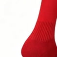 thumbnail image 4 of Lumosvexa Kids Boys Soccer Socks Non Slip Knee High Lightweight Sports Training Socks Red 7, 4 of 5