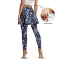 thumbnail image 2 of FUIALDOLG Paisley Flower Tennis Skirted Leggings with Skirted for Women Soft High Waisted Yoga Pants Athletic Skirt with Leggings Floral Golf Skirts,Size XL, 2 of 7