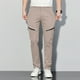 thumbnail image 1 of Pantalones largos para hombre, de color liso, de seda helada, elásticos, con cordón, informales, deportivos, para hombre, 1 of 6