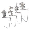 thumbnail image 1 of relayinert 4-Piece Set, Christmas Hook Christmas Holder, Stocking Rack, And Installation, Heavy-Duty For On Living Rooms, silver, 1 of 3
