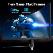 Gawfolk 45 Inch Ultrawide Curved Gaming Monitor, 200Hz 5K2K DQHD, Built-in Stereo Speakers, FreeSync G-Sync Compatible, HDMI 2.1/DP 1.4
