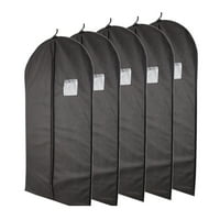 Portable Closets Product Image Plixio Black Garment Bags For Storage Of Suits Or Dresses Includes Zipper Transpa Window