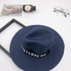 thumbnail image 2 of Sombrero plegable Sunnimix unisex de paja verano negro, 2 of 5