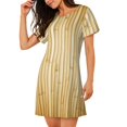 thumbnail image 2 of Fotbe Bamboo Wall Bata de Dormir para Mujer con Estampado, Camisón de Algodón de Manga Corta, Ropa de Dormir Casual, 2 of 6