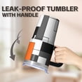 thumbnail image 5 of 20oz Geometric Textured Insulated Tumbler, Stainless Steel Double Wall Travel Coffee Mug with Handle Leak Proof Lid, 5 of 5