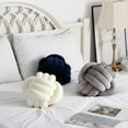 thumbnail image 5 of Knot Pillows Ball Round Throw Pillows Home Decor Cushion Decorative Aesthetic Throw Pillows，White 11inch, 5 of 12