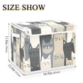 thumbnail image 5 of Yayeee Collapsible Cube Storage Bin with Lid Fabric Closet Decorative Basket with Handles, Blue Cute Cats, 5 of 7