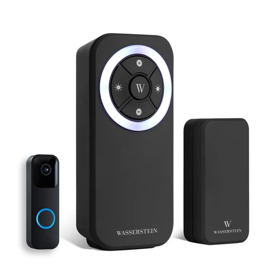 Wasserstein Wireless Doorbell Chime Compatible With Blink Video Doorbell - Never Miss a Visitor with your Blink Video Doorbell (1 Pack, Black)
