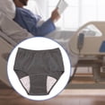 thumbnail image 3 of pitrice Soft Men Incontinence Underwear Urine for Sleeping Long Time Driving Adult Dark Grey L, 3 of 9