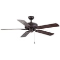 thumbnail image 1 of Fans WR1469TB Courtyard - 5 Blade Outdoor Ceiling Fan with Light Kit In Traditional Style-13.6 Inches Tall and 52 Inches Wide, Finish Color: Textured Brown, 1 of 2