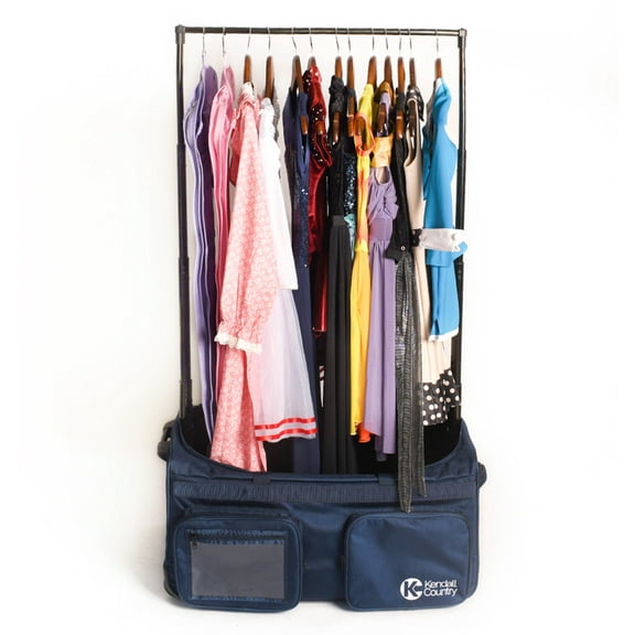 Kendall Country Dance Rolling Duffel with Garment Rack, Midnight Blue, Large, 28-inch