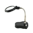 thumbnail image 2 of Magnifying LED Magnifying Magnifier Glass with Light On Stand Clamp Arm for Jewellery Making Black, 2 of 7