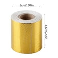 thumbnail image 3 of Qaailabf Heat Resistant Aluminum Foil Tape Roll, 1.97 x 1.81 Inch Self Adhesive Metal Duct Tape, High Temperature Insulation Tape for HVAC, Exhaust Pipes & Range Hood, Gold & Silver, Waterproof, 3 of 6
