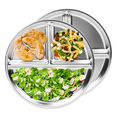 thumbnail image 2 of Stainless Steel Kids Plates 4 Packs,9Inch Portion Control Plate Divided Plates for Adults Bariatric Weight Loss Diabetic, 2 of 8