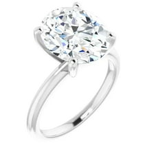 2 Carat Oval Lab Grown Diamond Engagement Ring Solitaire 14k Gold