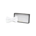 thumbnail image 2 of Gravity Threads Tuxedo Solid Color Bow Tie, White, 2 of 3