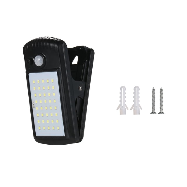 Lámpara, lámpara Ip65 Insuficiencia solar Clip-on Lámpara Pared Patio Pared Ip65 Valla impermeable Cubo Clip-on Clamp Mewmewcat Qisuo Lámpara impermeable