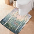 thumbnail image 2 of Yayeee Bath Rug for Bathroom Floor Non Slip Rectangle Fluffy Soft Absorbent Mat, 16"x24", Night Deer, 2 of 7