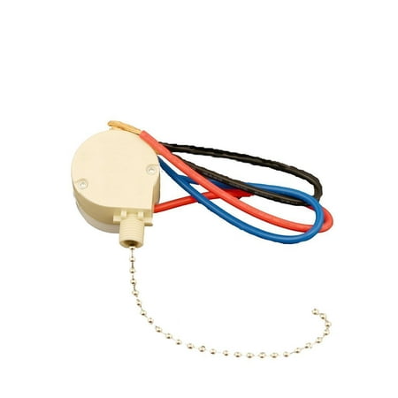 264v Switch - Leviton 1689-50 Pull Chain Switch, 3 Speed, 4 Position, 3A-250V AC