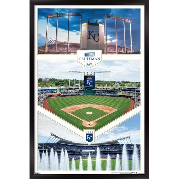 MLB Kansas City Royals - Kauffman Stadium 20 Wall Poster, 14.725" x 22.375", Framed