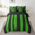 thumbnail image 2 of Erosebridal Green Black Lines Bed in a Bag Queen Size,Geometric Geometry Bed Set,Modern Abstract Art Bedding Queen Size,Breathable Room Decorative Reversible,7 Pieces, 2 of 6
