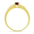 thumbnail image 5 of 10k Yellow Gold Oval Garnet And Diamond Ring, 5 of 6