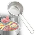 thumbnail image 2 of Stainless Steel Square/Roundd Colander Scoop, Hot Pot Slotted Spoon Skimmer Food Serving Ladle Strainer with Foldable Handle, Heavy Duty Kitchen Utensil for Home Restaurant, 1Pc(Silver1,12x5.3"), 2 of 9
