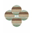 thumbnail image 7 of 15 Inch Round Placemats Set of 4, Teal Brown Non Slip Heat Insulation PP Table Mats, Farmhouse Rustic Wooden Plank Board Washable Place Mats for Kitchen Dining Party Table Decor, 7 of 7