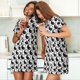 thumbnail image 4 of Fotbe Yin Yang Bata de Dormir para Mujer con Estampado, Camisón de Algodón de Manga Corta, Ropa de Dormir Casual, 4 of 6
