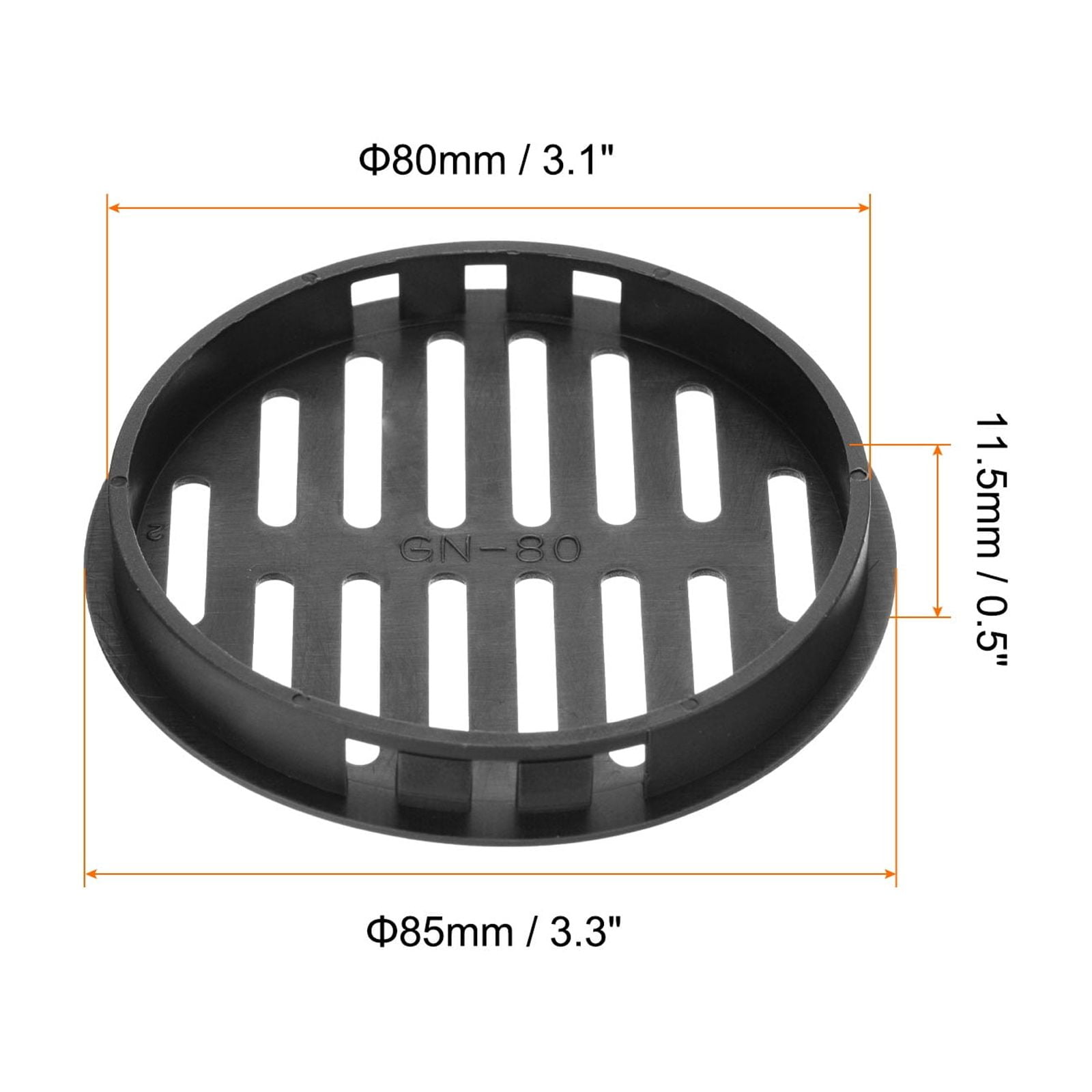 Uxcell 20Pcs 80mm/3.1in Air Vents Circular Soffit Vents, Black Soffit Vent Cover
