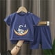 thumbnail image 2 of Odeerbi 6M-6Y Niños Niñas Conjuntos Verano Algodón Manga Corta Top Shorts Pijamas Juego de Dos Piezas, 2 of 3