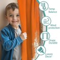 thumbnail image 3 of Blackout Kids Curtains,Orange and Grey Abstract Art Artwork Childrens Insulated Curtains Set Of 2,Bedroom Essentials,Toddler Room Decor 52x63in(132x160cm), 3 of 4