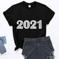 thumbnail image 1 of Hauts d'Été Grande Taille pour Femmes Tendance Femmes T-Shirts Imprimés Grande Taille Col Rond T-Shirts Graphiques à Manches Courtes Amusants Col en V Femmes en Solde, 1 of 4