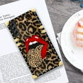 thumbnail image 6 of FKBRCL4U Compatible with Samsung Galaxy S21 FE Case, Brown Leopard Print Mouth Luxury Golden Decoration for Girl Women Soft TPU Shockproof Protective Hard PC Back, 6 of 7