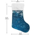 thumbnail image 2 of Coolnut 2 PCS Christmas Stocking Blue Christmas Snowflake Big Warm 17.7 x 12 Inch Hanging Xmas Stockings Decoration for Family Holiday Party Ornaments Decor Fireplace, 2 of 7