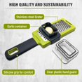 thumbnail image 2 of Handheld Garlic Grater Tool with Silicone Grip, Clear Removable Cover, and Stainless-Steel Zester for Nutmeg, Parmesan Cheese, Ginger, and Vegetables, Manual Slide with Handle, 2 of 4