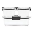thumbnail image 1 of Rubbermaid Brilliance Leak-Proof Food Storage Containers with Airtight Lids, Set of 3 (6 Pieces Total) | BPA-Free & Stain Resistant, 1 of 3