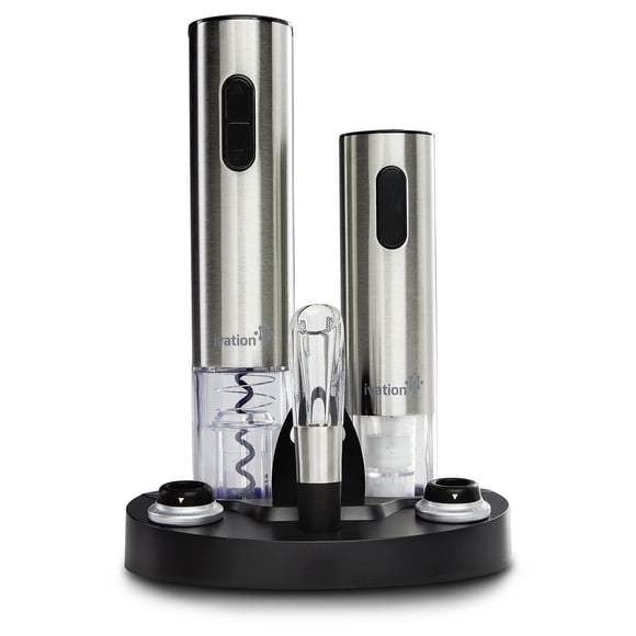 Set de regalo para vino Ivation Electric con abridor, aireador y conservante