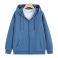 thumbnail image 6 of Zip Up Hoodie Women 2026 Long Sleeve Fall Winter Oversized Sweatshirts Zipper Oversized Cute Jackets with Pockets, 6 of 7