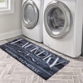 thumbnail image 4 of LANPEI Laundry Room Rugs Mats 2x4Ft Wood Print Runner Rug Vintage Laundry Rug Non Slip Rubber Floor Area Rug for Farmhouse Bathroom Indoor Home Decor Durable Carpet Waterproof Room Rug, 20x48in, Black, 4 of 7