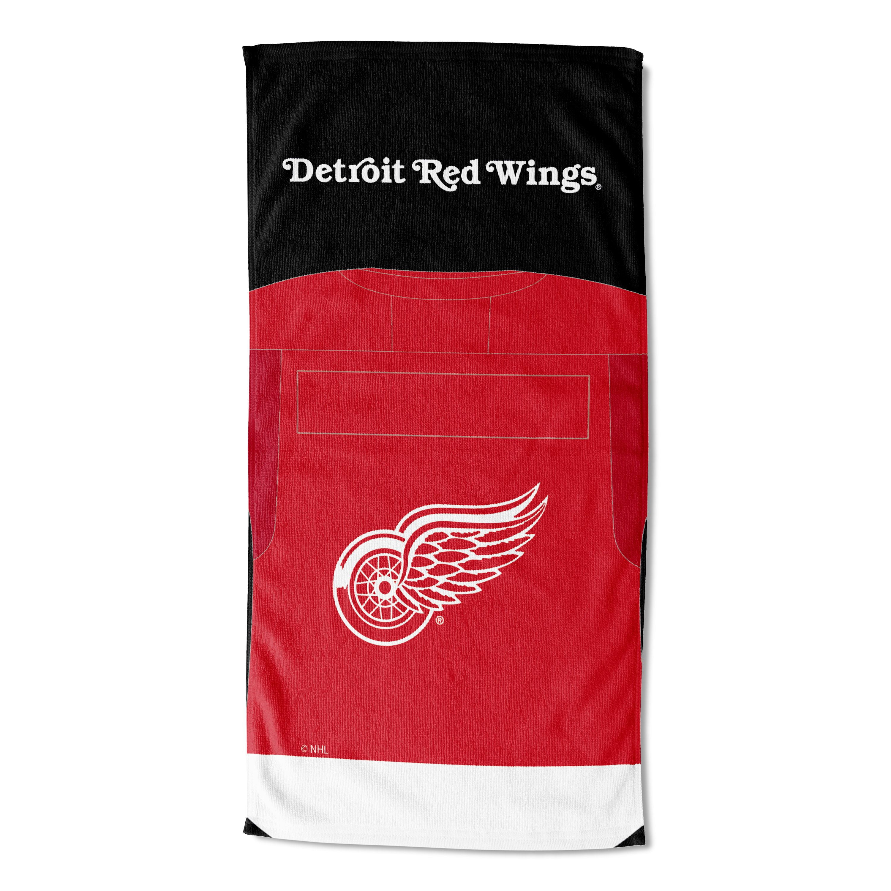 Detroit Red Wings NHL Jersey Personalized Beach Towel, 30" x 60"