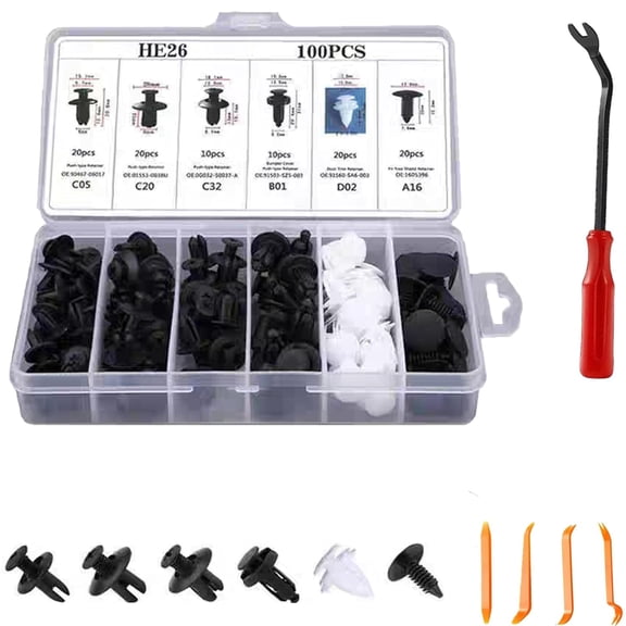 2026 New Non-Destructive Car Plastic Clip Removal Tool – 17-4 Stainless Steel Heavy-Duty Fastener Remover for Door Panels/Trim Clips/Rivets/Interior Panels