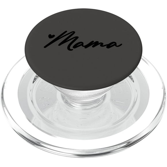 PopSockets PopGrip para MagSafe Mama, corazón negro y gris