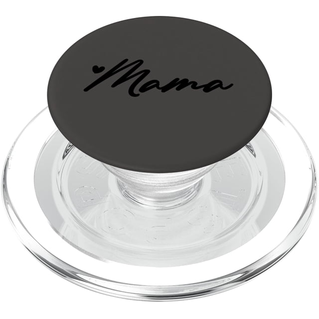 PopSockets PopGrip para MagSafe Mama, corazón negro y gris
