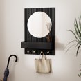 thumbnail image 2 of HLR Modern 16X24 Inch Black Vanity Mirror with Hanging Decorative Metal Framed Bathroom Mirror for Wall Mirrors, 2 of 8