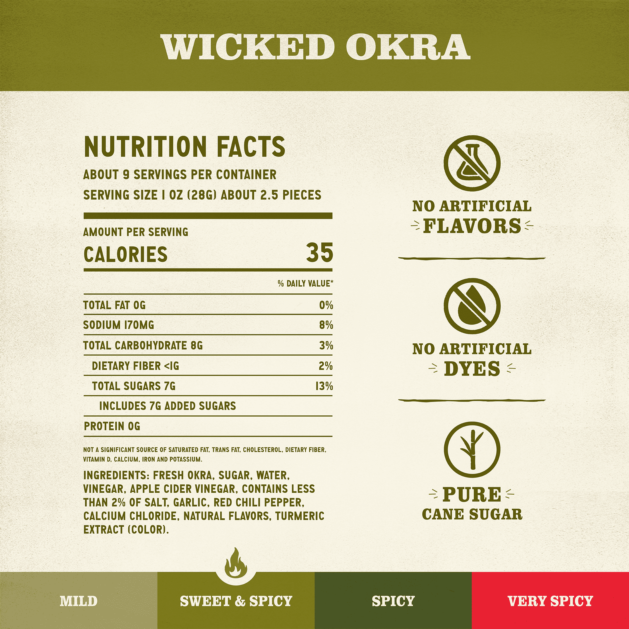 (6 pack) Wickles Wicked Pickled Okra, 16 fl oz Jar